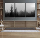 Misty Pines Wall Art Canvas Print – Framed Woodland