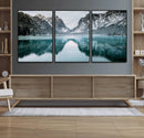 Mountain Lake Wall Art Canvas Print – Framed Toblacher See
