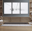 Ski Lift Wall Art Canvas Print – Snowy Alpine Landscape