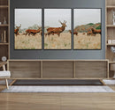 Rustic Deer Wall Art Canvas Print – Autumn Forest Woodland