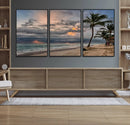Tropical Storm Wall Art Canvas Print – Framed Moody Beach