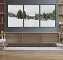 Frosty Pines Wall Art Canvas Print – Framed Silent Snowfall