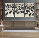 Wild Horse Stampede Wall Art Canvas Print – Monochrome by MyGreatCanvas | Canvas Wall Art Prints | Photo Prints & Wall Decor