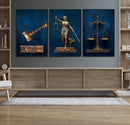Lady Justice Wall Art Canvas Print – Elegant Gold Legal by MyGreatCanvas | Canvas Wall Art Prints | Photo Prints & Wall Decor
