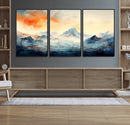 Warm Clouds Abstract Mountain Wall Art, Modern Landscape by MyGreatCanvas | Canvas Wall Art Prints | Photo Prints & Wall Decor