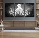 Black White Octopus Wall Art Canvas Print by MyGreatCanvas | Canvas Wall Art Prints | Photo Prints & Wall Decor
