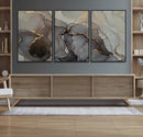 Gray Marble Fluid Wall Art – Modern Abstract Canvas Print