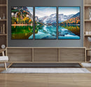 Spectacular autumn view of Braies Lake Wall Art Canvas Print by MyGreatCanvas | Canvas Wall Art Prints | Photo Prints & Wall Decor
