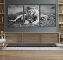 King Forest Lion Wall Art Canvas Print – Framed Majestic by MyGreatCanvas | Canvas Wall Art Prints | Photo Prints & Wall Decor