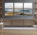 Abstract Landscape Wall Art Canvas | 3 Panel Modern Blue, by MyGreatCanvas | Canvas Wall Art Prints | Photo Prints & Wall Decor