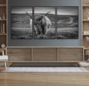 Fluffy Cattle Wall Art Print, Highland Cow Canvas, Framed by MyGreatCanvas | Canvas Wall Art Prints | Photo Prints & Wall Decor