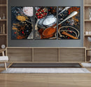 Spices and Seasonings Canvas Wall Art – Colorful Triptych by MyGreatCanvas | Canvas Wall Art Prints | Photo Prints & Wall Decor