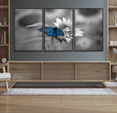 Blue Butterfly Black and White Canvas Wall Art by MyGreatCanvas | Canvas Wall Art Prints | Photo Prints & Wall Decor