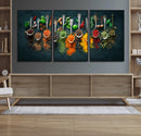 Herbs and Spices Kitchen Wall Art Canvas Print