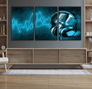 Music and Microphone Wall Art Canvas Print by MyGreatCanvas | Canvas Wall Art Prints | Photo Prints & Wall Decor