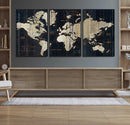 World Map Canvas Print – Detailed Map of the World Wall Art by MyGreatCanvas | Canvas Wall Art Prints | Photo Prints & Wall Decor