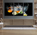 Kitchen Wall Art, Kitchen Fruits Art Canvas Print