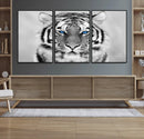 Black and White Tiger Wall Art Animal Canvas Print