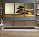 Fluvial Zen Stones Canvas Wall Art Print