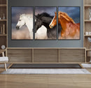Animal Wall Art Three Horses Farmhouse Art Canvas, Framed by MyGreatCanvas | Canvas Wall Art Prints | Photo Prints & Wall Decor