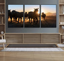 Horse Herd Wall Art Animal Canvas Print