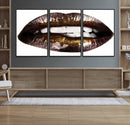 Close Up Lips Wall Art Canvas Print