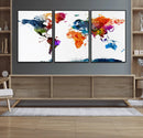 World Map Canvas Print – Detailed Map of the World Wall Art by MyGreatCanvas | Canvas Wall Art Prints | Photo Prints & Wall Decor