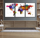 World Map Canvas Print – Detailed Map of the World Wall Art