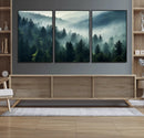 Captivating Misty Forest Wall Art Premium Canvas Print a
