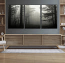 Misty Forest Wall Art Premium Canvas Print a Foggy and