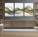 Abstract Wave Canvas Wall Art – Fluid Contemporary Elegance