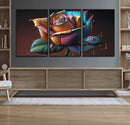 Abstract Rose Wall Art Canvas Print