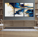 Gold Marble Art - Abstract Geode Gold And Blue Marble Shape