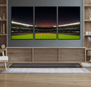 Yankee Stadium Night Game Triple Canvas, Yankee Stadium