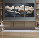 Mountain Wall Art – Modern Geometric Landscape Canvas Print,