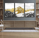 Gold Abstract Mountains Wall Art Print on Canvas, Nature by MyGreatCanvas | Canvas Wall Art Prints | Photo Prints & Wall Decor