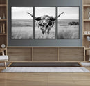 Texas Cow Longhorn Wall Art Canvas Print for Farm House Wall