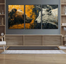 Bear and Bull Wall Art Canvas Print – Abstract Animal