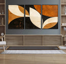 Geometric Abstract Wall Art Canvas Print, Mid Century Modern