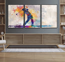 Watercolor Golf Swing Wall Art Canvas Print | Vibrant