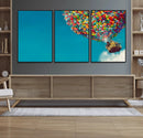 Carl Fredricksen, Up Movie Wall Art, Colorful Balloon House