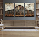 Rustic Barn Wall Art | Farmhouse Wall Decor Canvas Print |