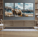 Bear and Baby Bear Wall Art Canvas Print