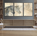 Abstract Horse Canvas Print | Modern Farmhouse Wall Art |