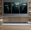 Abstract Jellyfish Wall Art Canvas Print