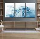 Blue Jellyfish Wall Art Canvas Print