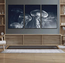 Jellyfish Wall Art Canvas Print, Modern Abstract Jellyfish