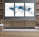 Flight Route Map Wall Art Canvas Print, Abstract Air Traffic