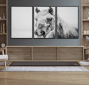 White Horse Wall Art | Ready to Hang and Framed | Winter