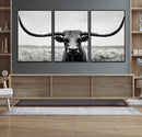 Longhorn Bull Canvas Print | Rustic Farmhouse Wall Art | by MyGreatCanvas | Canvas Wall Art Prints | Photo Prints & Wall Decor